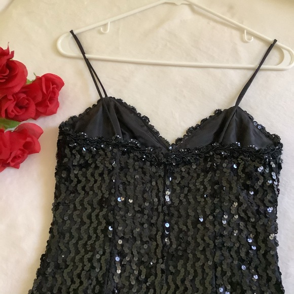 Formal Black Sequin Cocktail Dress - Picture 2 of 16